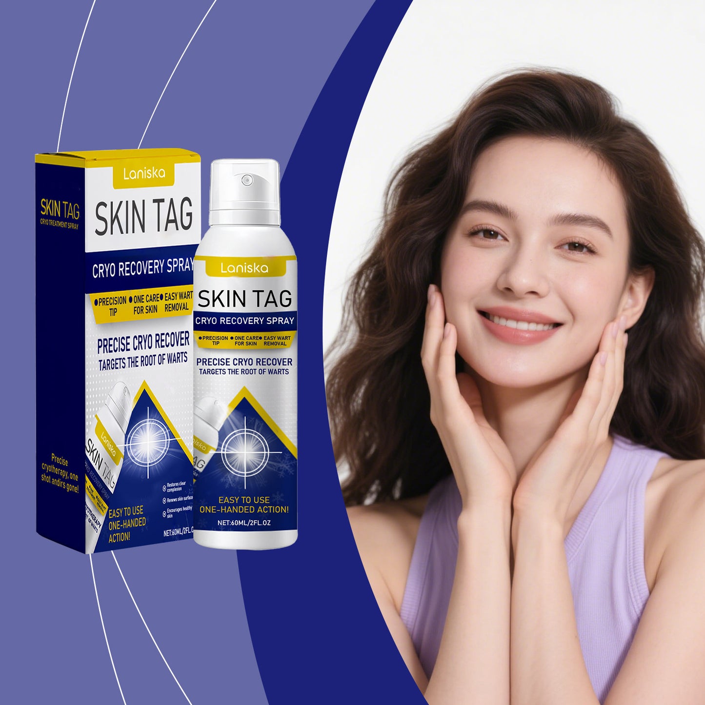 ❄️ Fast-Acting Cryo Formula! ✨ Freeze Blemishes Instantly!  Skin Tag Cryo Treatment Spray