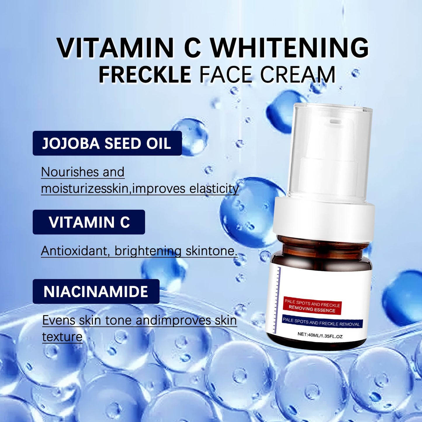 Facial serum, vitamin C brightening cream, spot-removing cream