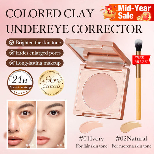 Mid-Year Sale get Free Brush- Colored Clay Undereye Corrector-You deserve to look refreshed and confident-experience the transformation today